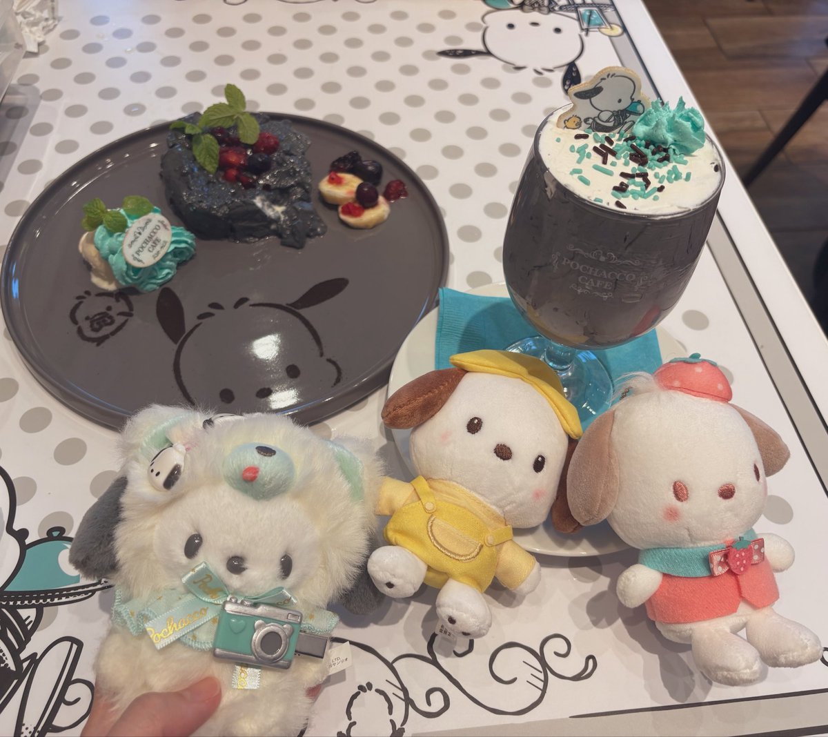 mii0sk2's tweet photo. ポチャッコカフェ行ってきた🍰
可愛い空間で幸せでした〜！料理も美味しかった！たくさん食べた笑 グッズも買えたしランダムは被りなしだったから嬉しかった🥹推ししかいないランダム最高☺️ https://t.co/JsVBFbWp7O