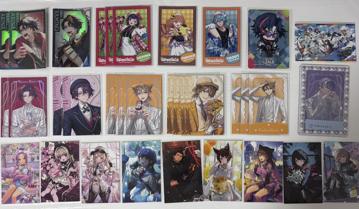 emunek5's tweet photo. @xxx
【交換】にじさんじ Dytica  HEROES Speciale サンリオ にじネイル HappyPack ランダムキラキラカード ノスタルジア 周年 チェキ ホロチケ 特典

【譲】：画像1〜3
【求】：画像4

✧郵送のみ、纏めての方優先
✧お声掛けの際は検索避けをお願い致します

検索からでもお気軽にお声掛けください。 https://t.co/f5tY4Sjzae