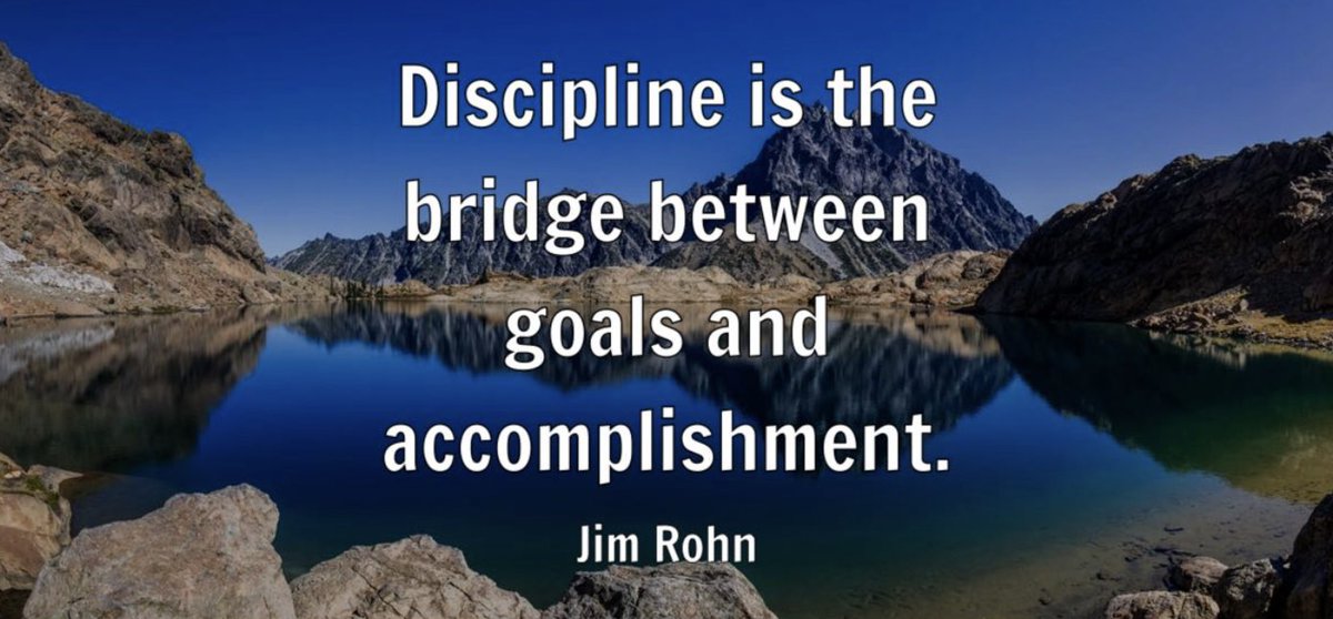 brianebetts's tweet photo. "Discipline is the bridge between goals and accomplishment." - Jim Rohn https://t.co/R6cVagDp0u