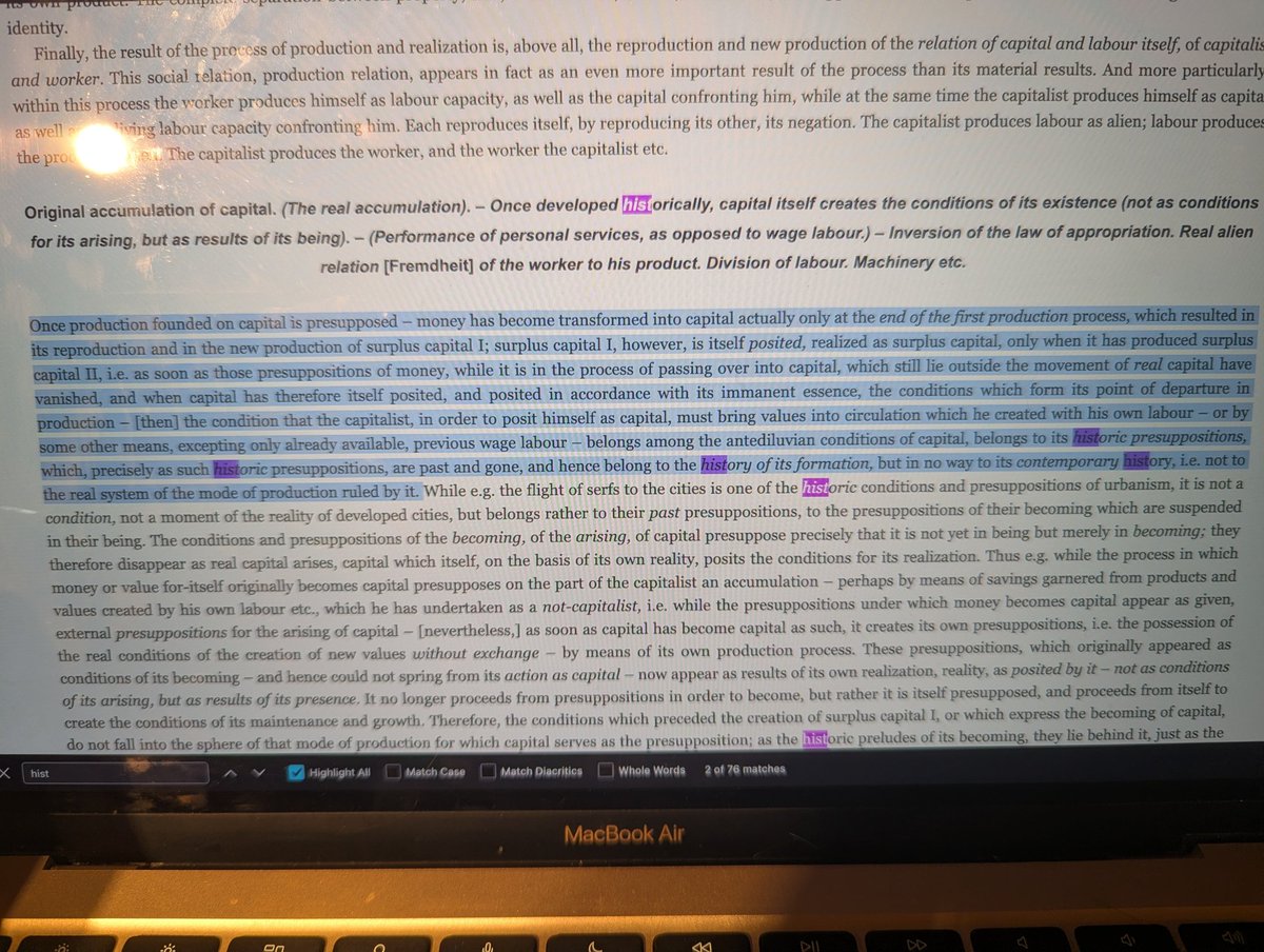 RedSunFrontier's tweet photo. Sometimes I want to hit Marx with a hammer. Why is this sentence like 7 lines long https://t.co/h8y9fTlgui