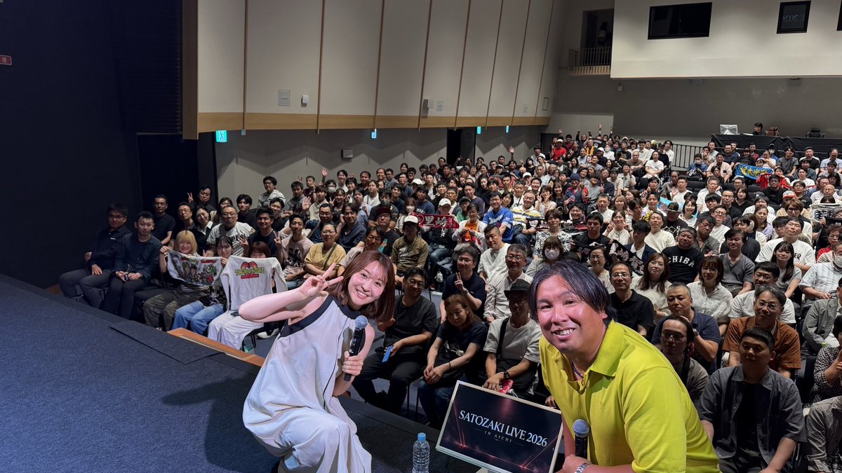 satozakitomoya's tweet photo. #里崎ライブ　in愛知
里崎智也＆袴田彩会
2023年12月3日以来の名古屋開催！
間は飽きましたが、満員御礼🈵
ありがとうございます😊
袴田さんの魔法が🪄聞いていて、
何話したか忘れたけど💦
楽しかったのだけは覚えています😁
また次回もよろしくお願いします！
みんなが楽しめるプロ野球⚾️に、
そのスパイスとして、有り続けていきます！