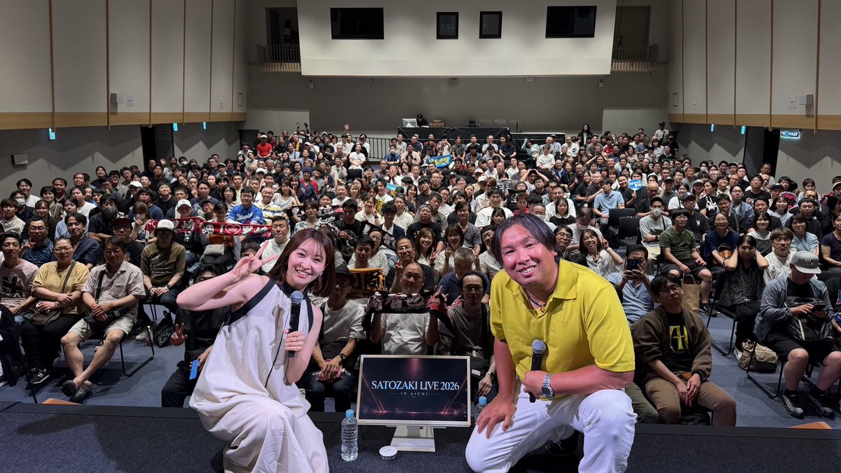 satozakitomoya's tweet photo. #里崎ライブ　in愛知
里崎智也＆袴田彩会
2023年12月3日以来の名古屋開催！
間は飽きましたが、満員御礼🈵
ありがとうございます😊
袴田さんの魔法が🪄聞いていて、
何話したか忘れたけど💦
楽しかったのだけは覚えています😁
また次回もよろしくお願いします！
みんなが楽しめるプロ野球⚾️に、
そのスパイスとして、有り続けていきます！