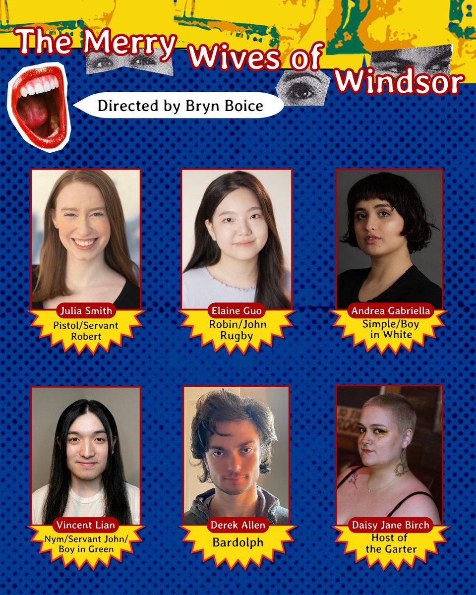 commshakes's tweet photo. The Merry Wives of Windsor 🏡
Introducing the cast for our Apprentice Program’s production of “The Merry Wives of Windsor”, directed by Bryn Boice. Don’t leave it to beaver ... get your tickets to see this late 50’s laugh factory!
Book Tickets ➡️ https://t.co/ZuWYaJ6jCk https://t.co/AA3NQOa8oL