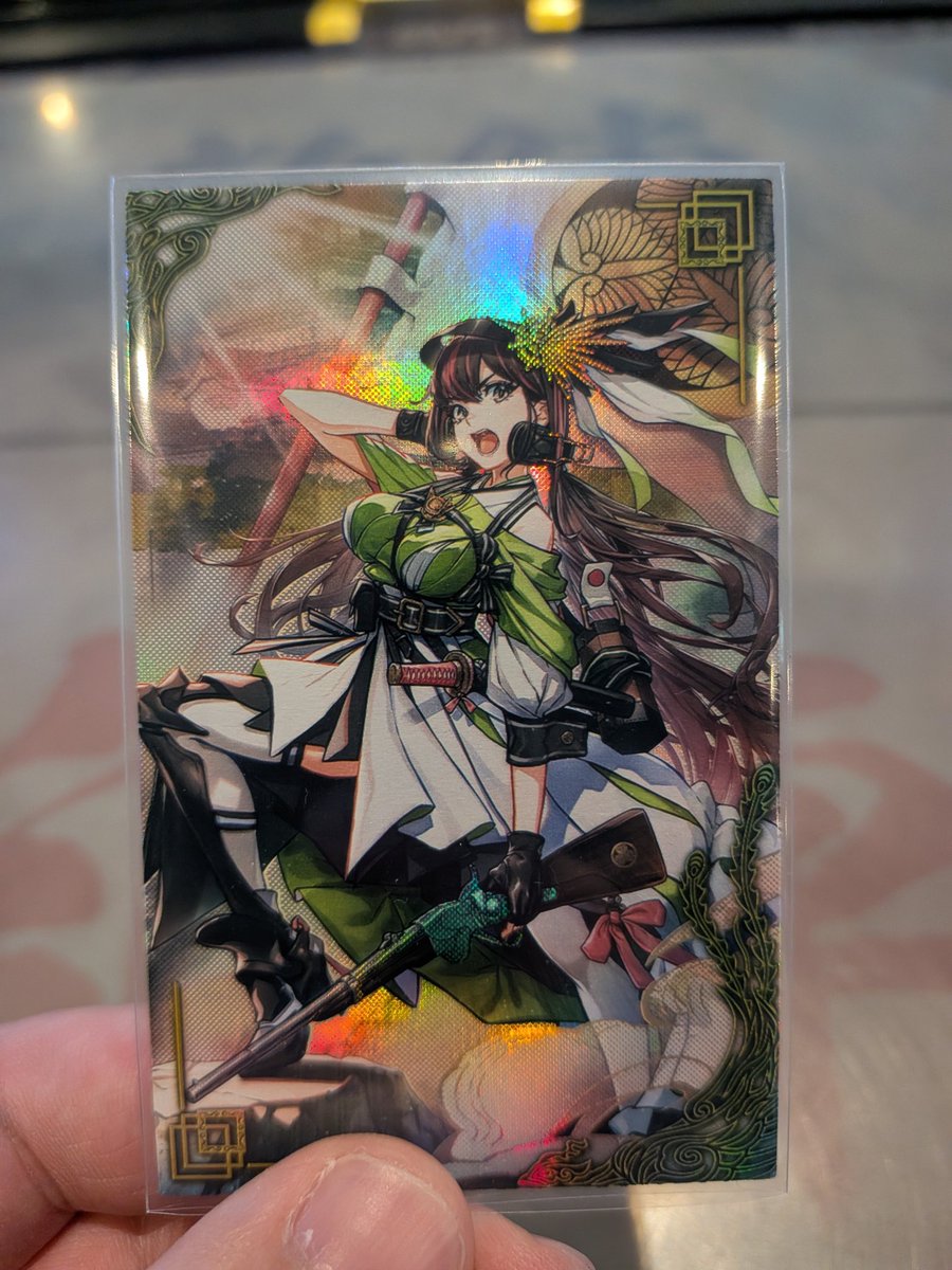 sheep0419's tweet photo. 今日のプレイで山本八重が絆に！
孔明に続いてようやく2枚目の絆カード
基本的に100円でプレイしてるのですごく時間がかかったし達成感がある
3枚目は誰を絆にしようかな https://t.co/JJPB0w5gSN