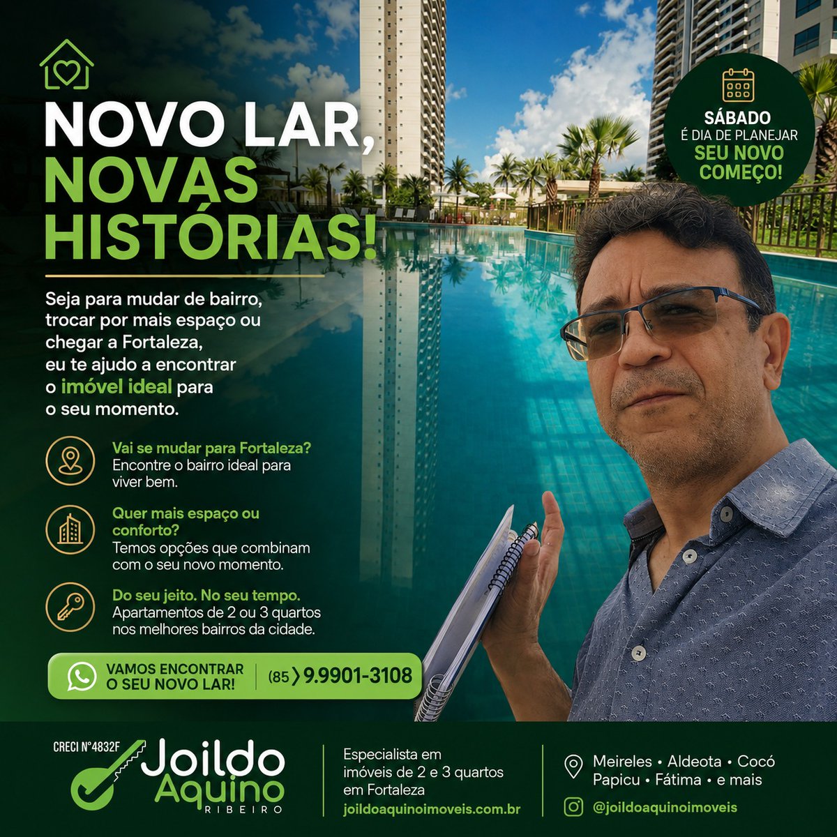 joildoar's tweet photo. Está vindo morar em Fortaleza? Ou precisa de um apartamento maior (ou mais prático)? Tenho opções de 2 e 3+ quartos nos melhores bairros. 📲 https://t.co/eptcOafFYj https://t.co/drToyi5Snt