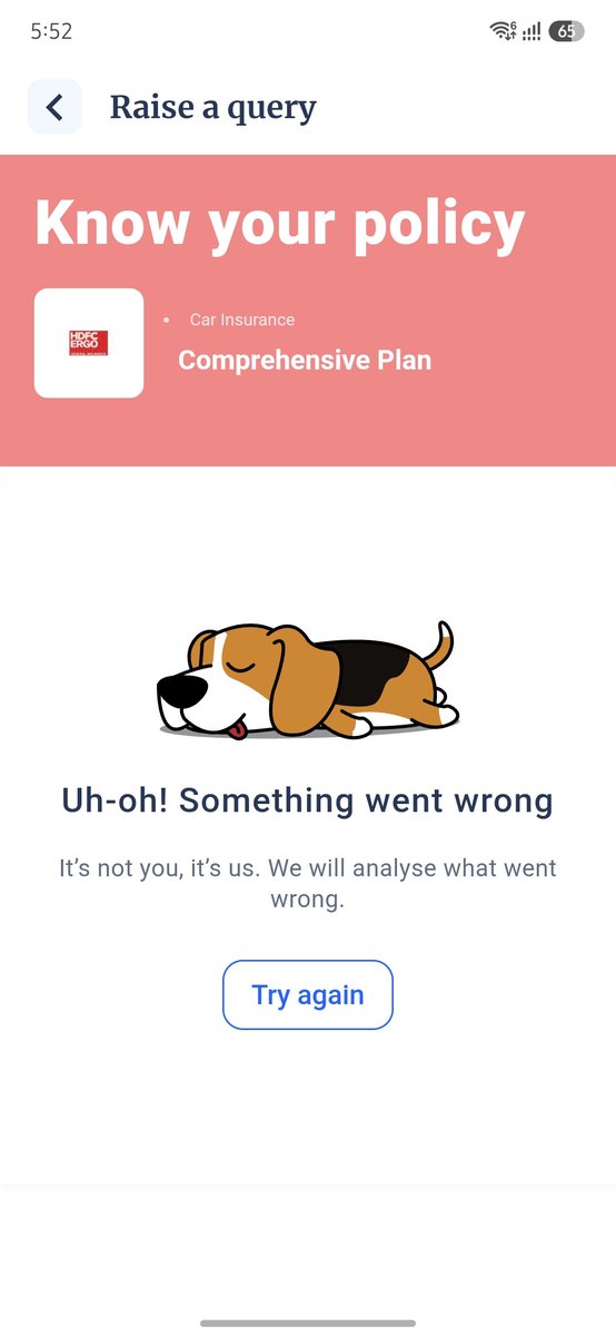 nani__rk's tweet photo. While renewing my car insurance, @policybazaar suggested me to switch to @HDFCERGOGIC 
But I'm not happy with the decision 

My policy copy has NO benefits listed, both insurer emails are unresponsive, and PolicyBazaar app shows no policy details. 
Who's gonna solve it now? https://t.co/3UEa2drAKr