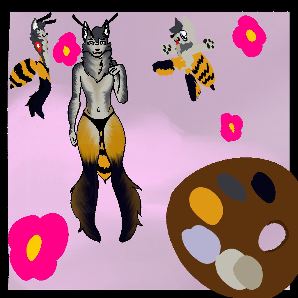 fellowfoxcuri's tweet photo. Bee wolf comm//

#commissionwork https://t.co/8ZfaNummSK