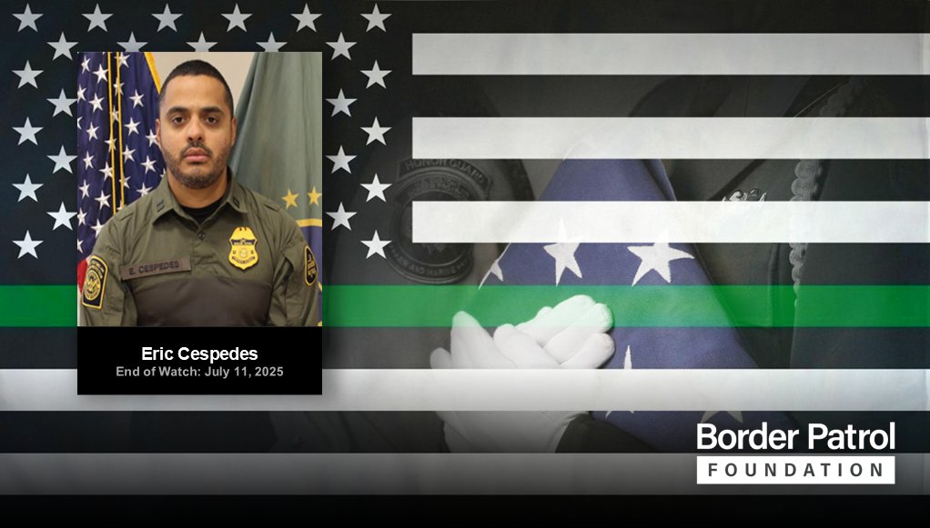 BorderPatrolFND's tweet photo. Today we honor the memory of Border Patrol Agent Eric Cespedes End of Watch July 11, 2025 https://t.co/7IhWwJz3sk
#HonoringtheMemory #BorderPatrolFoundation #BPF #CBP #BorderPatrol #BorderSecurity #BorderPatrol #USBP #HonorFirst #lawenforcement #endofwatch #memorial https://t.co/kFIOkNSH6w