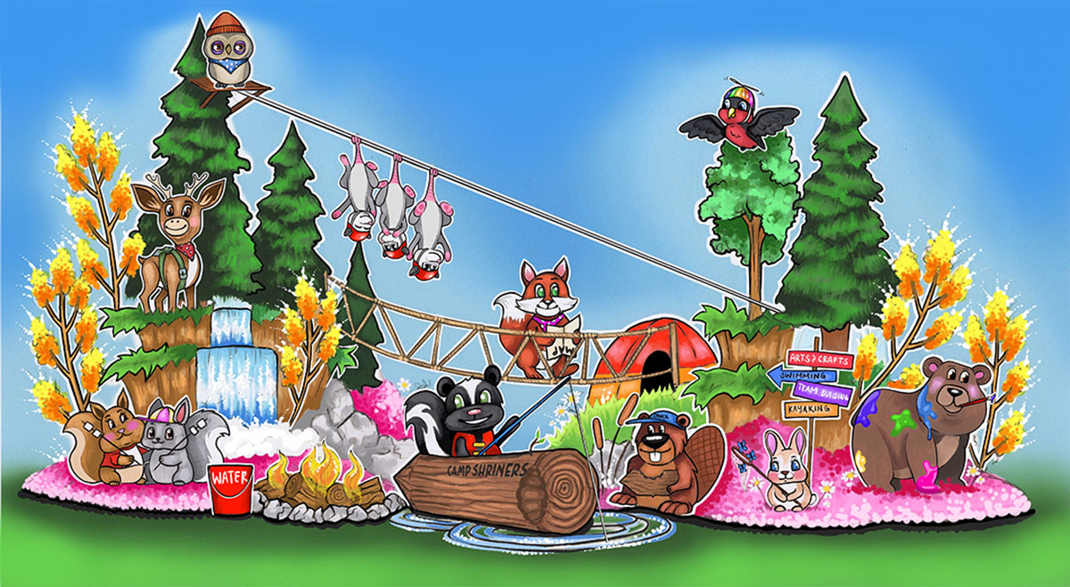 shrinershosp's tweet photo. Here's a sneak peek at our 2027 Rose Parade float, Adventure Awaits. It's full of camp fun, colorful characters, and surprises around every corner. 🏕️ Who else is counting down the days until New Year's Day?
#ShrinersChildrens #RoseParade https://t.co/0HLWa0mTbV
