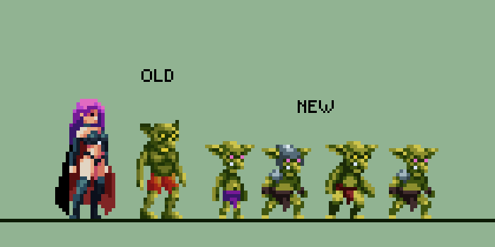 ValeriaPriestes's tweet photo. New version of the goblin!

#pixelart #pixel #ドット絵 #indiedev #IndieGameDev #VTPP #screenshotsaturday https://t.co/b0Ua32BgF8