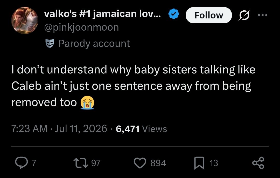 widdle_duckling's tweet photo. Valko mains chill. Just bcs the Caleb mains don't bash you enough doesn't mean you can say whatever you want about Caleb. Yall need to stop testing us and put this energy into ur fav more. Keep Caleb's name out of yall's nasty mouth
CALEB👏IS👏HERE👏TO👏STAY👏 and fuck all of you https://t.co/3ARdoi2x1h