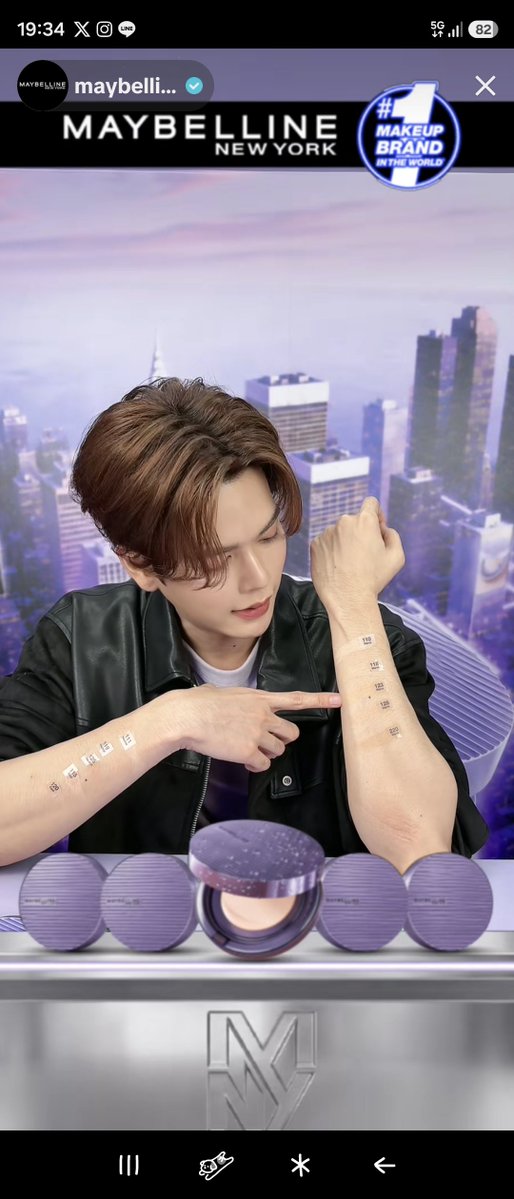 pppp8181's tweet photo. พ่อค้าหล่อจังคับ💜 ไม่อยากให้จบไลฟ์เลย ดูพ่อค้าขายเก่งมากคับ
#MaybellinexMarkji https://t.co/mCK8BFvngx