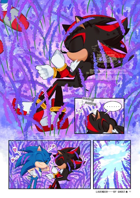 GHOST_gesite's tweet photo. #sonadow 
#SonicTheHedeghog 
#ShadowTheHedgehog

💙↑/🖤↓
《Lavender》
——Shadow always smells like lavender, and Sonic knows why.

I did something wrong while posting,I just realized it now!so I deleted and repost this again.Sorry! https://t.co/mQMcCCIr0T