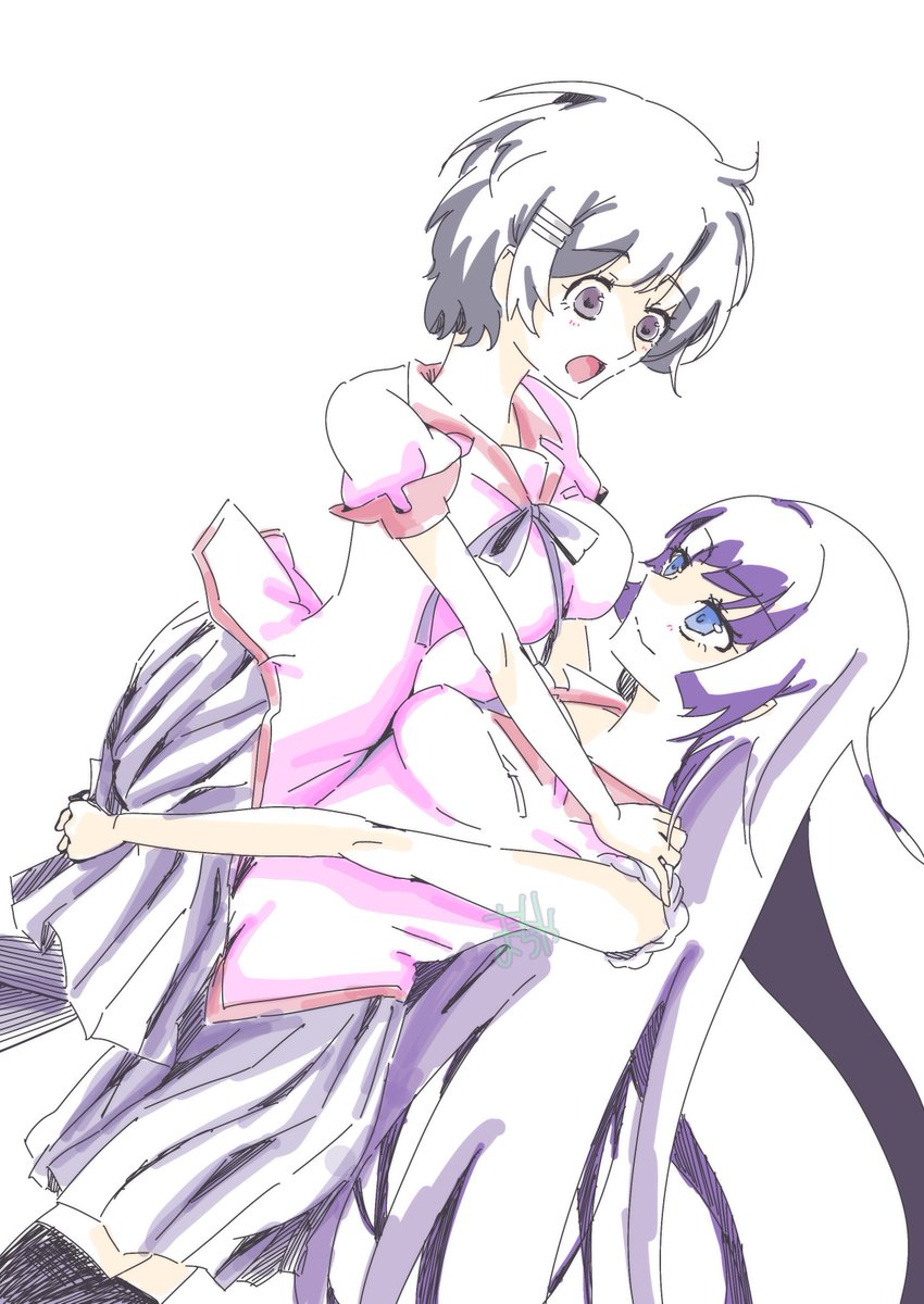 ma78maya's tweet photo. 夏服な 戦場ヶ原さんと羽川さん https://t.co/Y8eBe2YvfZ