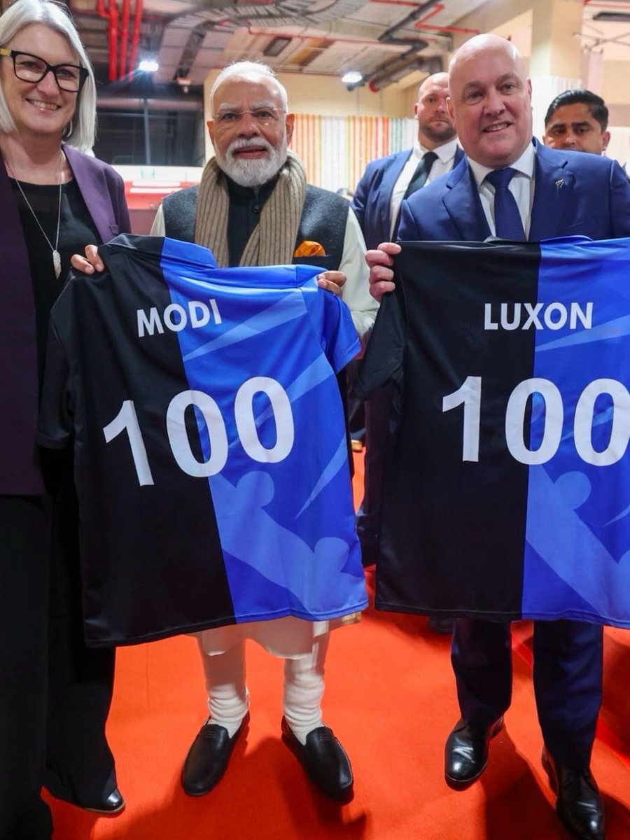 risinisi's tweet photo. When the friendship between India and New Zealand gets stronger, it is natural for PM Luxon and I to be happy! 🇮🇳 🇳🇿 https://t.co/YaOEufSmnk