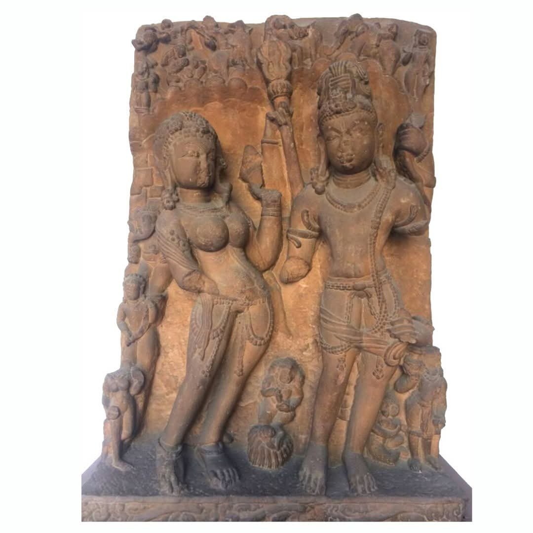 harsh_22916's tweet photo. 9th-century stone sculpture from the Pratihara Empire period, now housed in the National Museum, New Delhi, depicts the auspicious 'Kalyanasundaramurti' scene, symbolizing the marriage of God Shiva and Goddess Parvati.

It was discovered in Bharatpur, Rajasthan. https://t.co/YGOBhPB1De