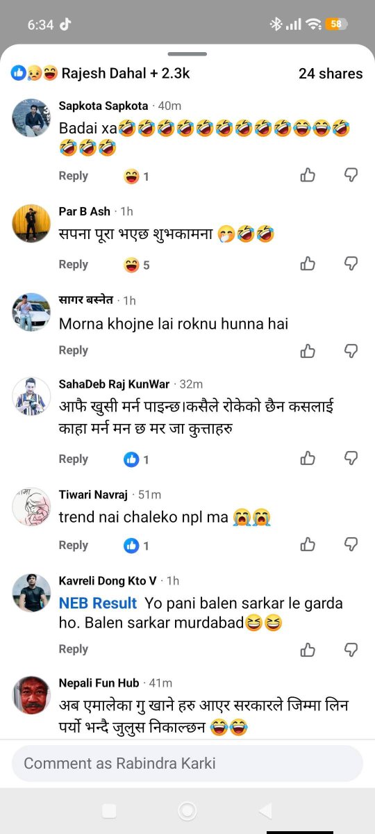 gbudhathoki's tweet photo. हाम्रो समाज कता जाँदै छ भन्ने हेर्न सामाजिक सन्जालको कमेन्टमा गएर हेर्नुपर्छ । यो पोष्टको कमेन्ट Random SSमा हेर्नुस्। नेपालको समाज,राजनीती चेतनास्तर सबैको संक्षेप छ । https://t.co/FtcyMsSejM