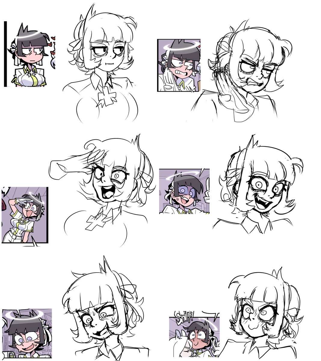 More Azazel's emotions. Practice art