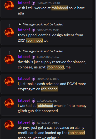 Weep322303's tweet photo. @The_Pitch_Man Just to confirm that it is not something that guy has just made up, he has talked about working at robinhood way before the chain was known about https://t.co/0NfpZ4TddU