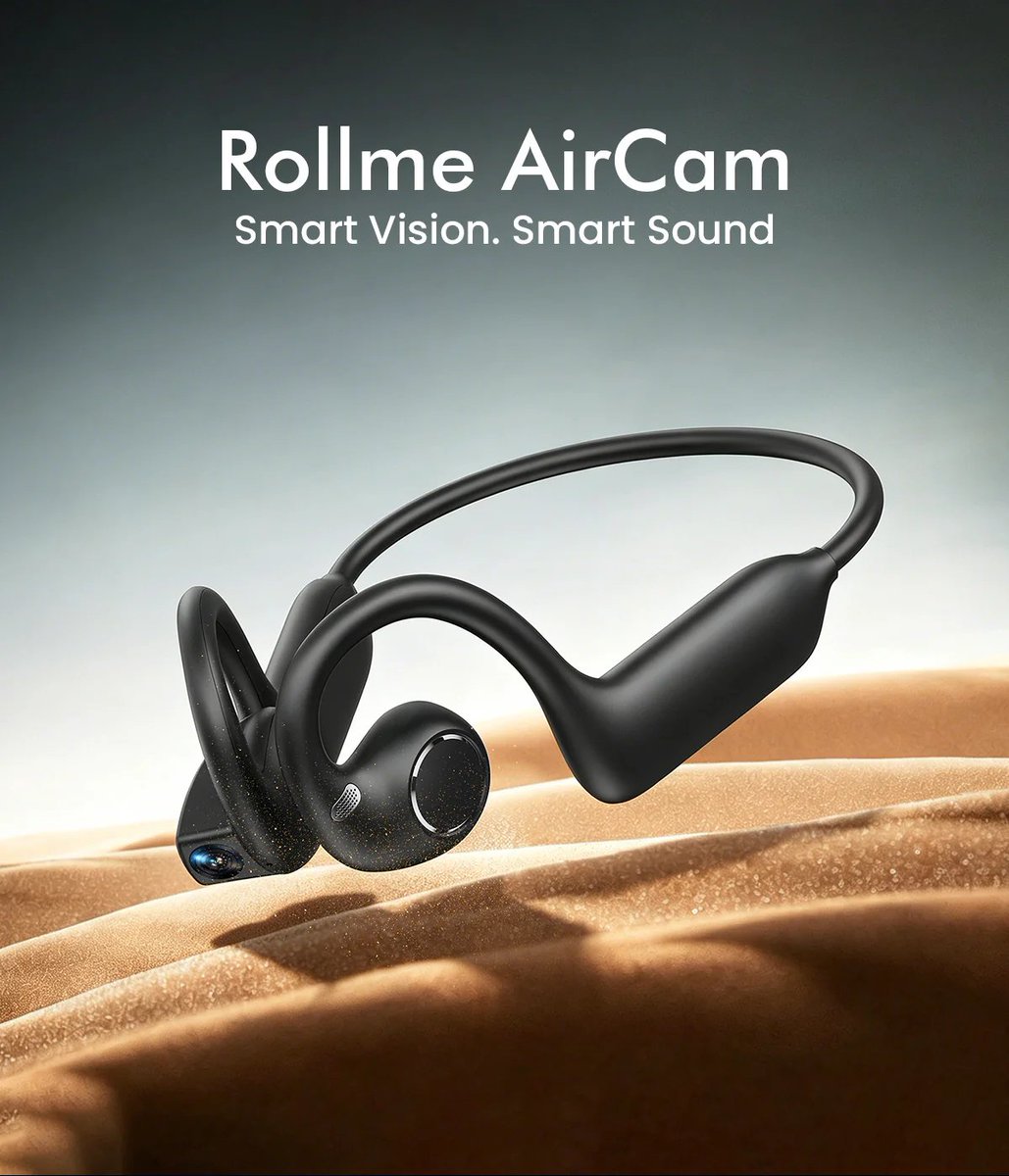 stufflistings's tweet photo. A pair of earbuds with a camera inside.

8MP Sony camera with EIS, 1080p/30fps video, open-ear bone conduction design, 16mm HiFi drivers with dual ENC mics, onboard AI for scene recognition and real-time translation, Wi-Fi 6, 8GB storage, 220mAh, priced at $79.99.

The Rollme AirCam...