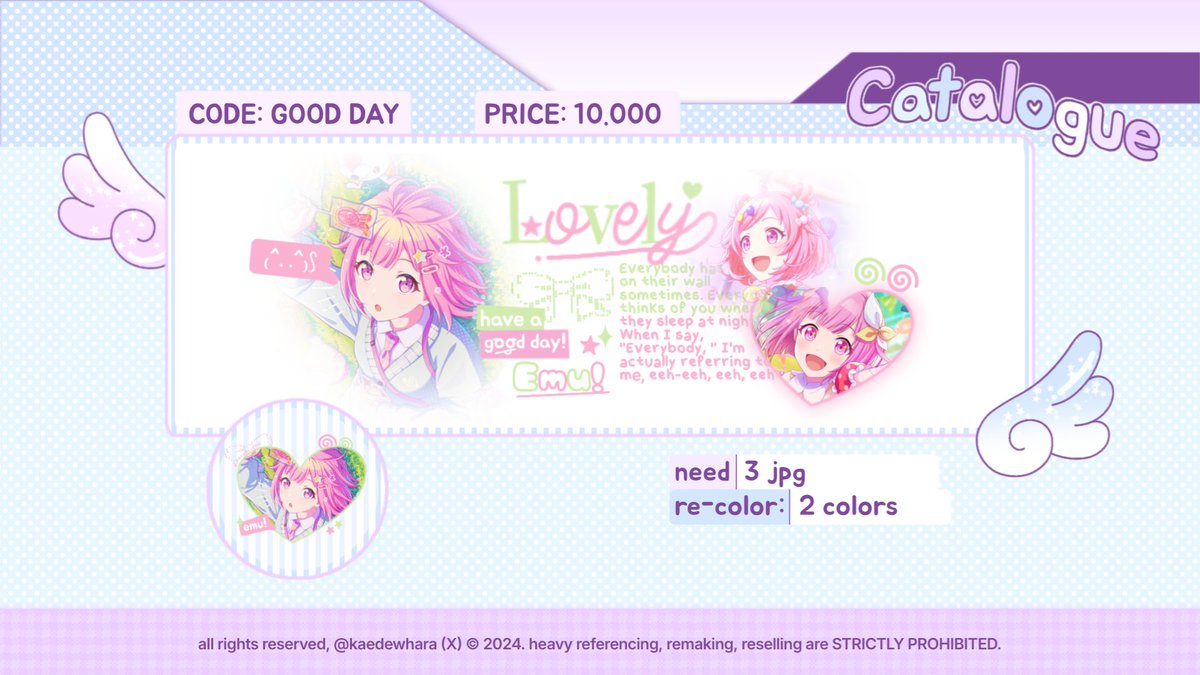 kaedewhara's tweet photo. help rt please? arigatou 🩷

halo! seperti postingan sebelumnya &amp; dalam kondisi BU, aki akan long rest jadi aki mau sell 8 katalog ini jadi template ^__^ insyaAllah file sudah rapi dan easy to recolor! jangan lupa cermati TNC-nya, yuk jadi ortu baru mereka :3

#bealanja #zonauang https://t.co/minZ96ZjEg