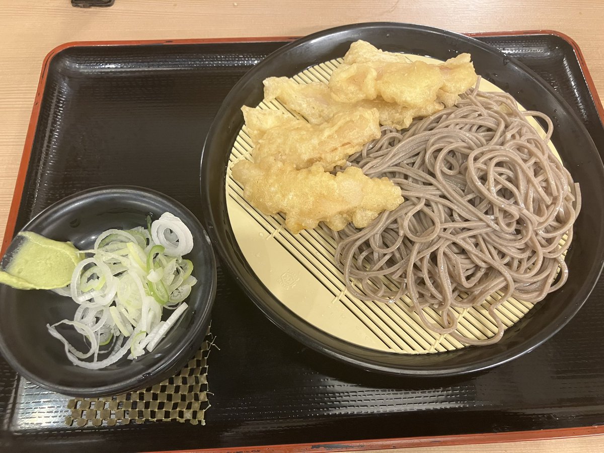 gotchman_neo's tweet photo. 帰り道、もよだそば有楽町店にて岩下の新生姜天せいろ。実はこの前によもだカレーも食べてます。 https://t.co/jZa5xFdkBV
