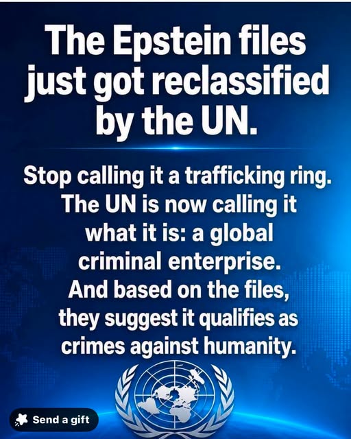 espinola51422's tweet photo. But UN human‑rights experts DID issue a formal statement saying the evidence in the newly released files shows:

“Disturbing and credible evidence” of a possible global criminal enterprise 
The abuses documented may meet the legal threshold for crimes against humanity 
The patterns of sexual exploitation, trafficking, torture, and systemic abuse are so severe and widespread that they may qualify as “atrocities against women and girls” under international law 
“UN human‑rights experts now describe the Epstein network as a global criminal enterprise — and say the abuses may meet the threshold for crimes against humanity.”
This is fact‑based, verified, and matches the strongest language used by UN investigators.
“UN experts now say the Epstein network wasn’t just trafficking — it was a global criminal enterprise, with abuses so severe they may qualify as crimes against humanity.”
“On behalf of the countless victims whose voices were ignored for far too long — thank you.”