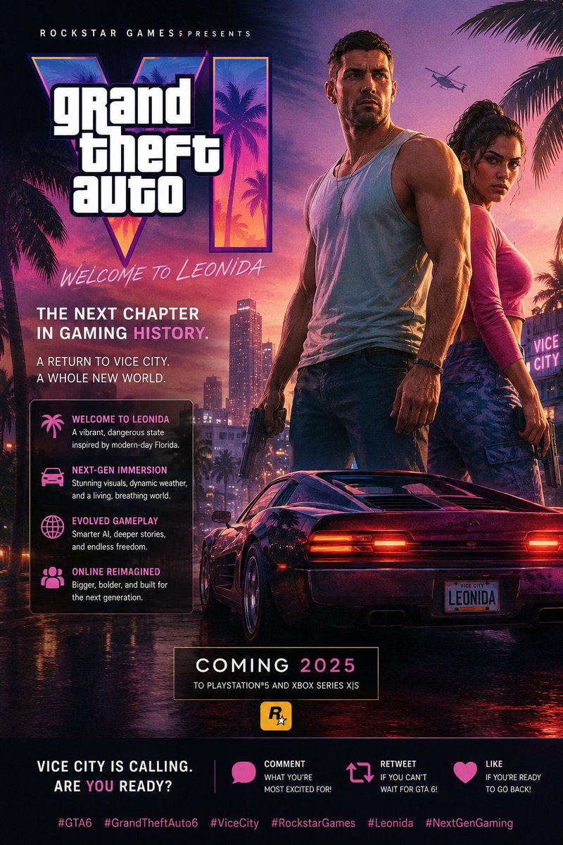 Spider_Solana's tweet photo. 💥 GTA6 vibes are taking over Solana.Found this early gem and I'm watching it closely. If the GTA6 narrative keeps growing, this could get serious attention.
CA: Fcw46QRvUVqPFvXdSz5grHz8s7SHr1s2vNCpfVhCpump
#GTA6 #GrandTheftAutoVI #Solana #SOL #Memecoin #Crypto #PumpFun #Gaming https://t.co/eLpvppunNE