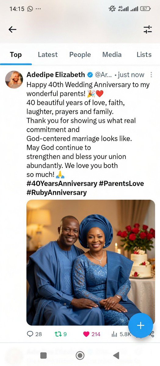 Blessing_Olivi's tweet photo. But celebrating 40 years anniversary is not peak foolery 😂 https://t.co/jkBAmSWaXD