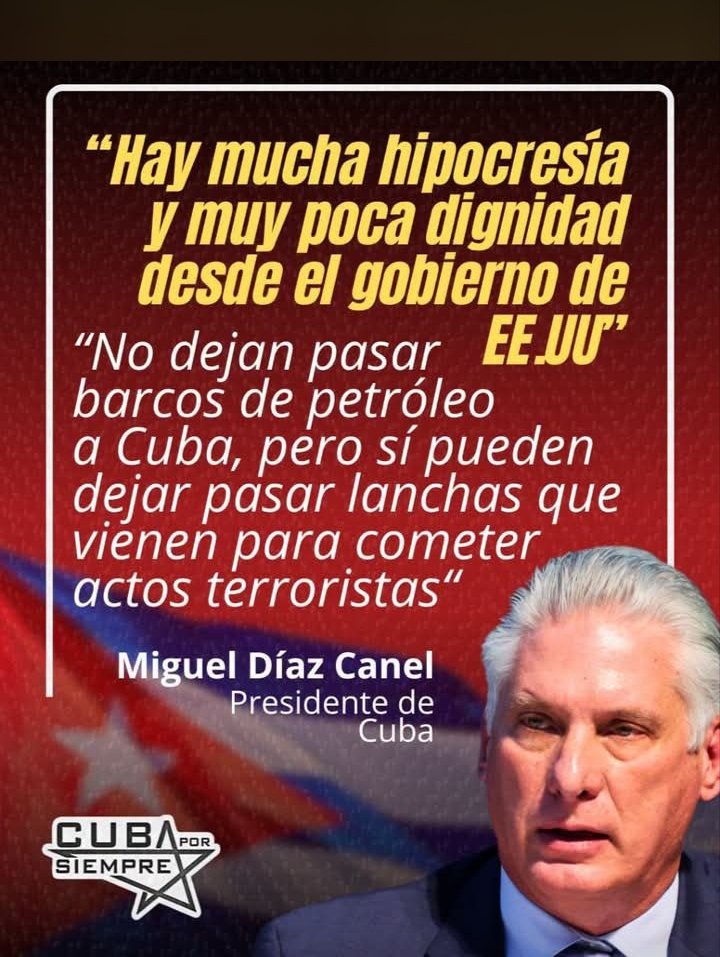 Colina_CTCuba's tweet photo. 🇨🇺 El verdadero enemigo de la Paz Mundial es el gobierno de los #EEUU‼️
#TumbaElBloqueo
#CubaQuierePaz
#LaPatriaSeDefiende https://t.co/oeX0j26vwl