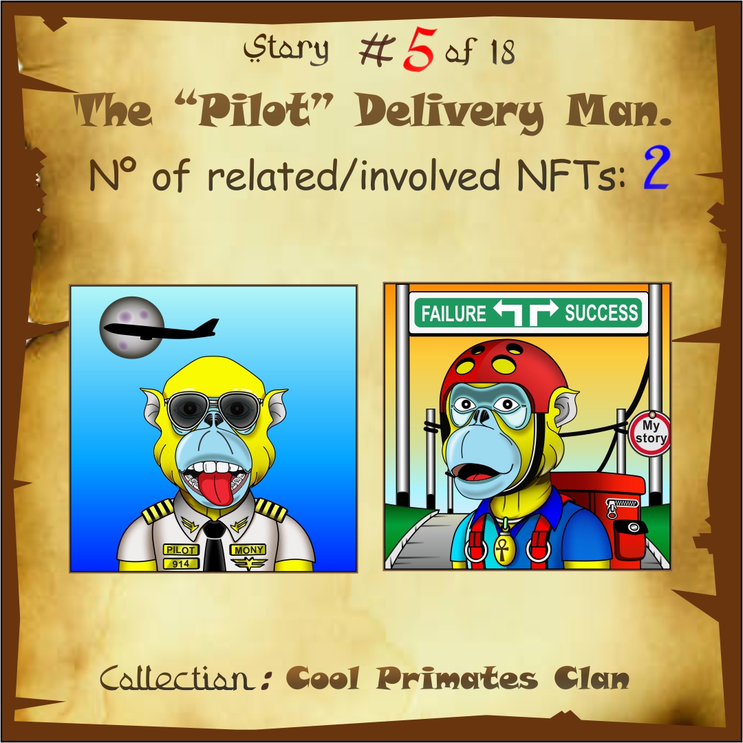 Unknown_1111CMC's tweet photo. "Cool Primates Clan" Collection
- NFT reveal for stories #4, 5, and 6. Follow the account for more information and share!
- NFT stories #1, 2, and 3 have already been revealed.
- NFTs for stories #7, 8, and 9 will be revealed on August 11th!
#NFT1111CPC #NFTOpenSea #NFTcommunity
Story # 4- Reborn as a Machine
There is an interesting but   disturbing story about the first medieval warrior who fell in battle and was   converted into a Cyber Warrior using experimental technology stolen by an   unknown monkey from an Inventor Monkious.

Story # 5- The Pilot Delivery Man
My own story: An aviator who had to migrate since 2018   due to the political situation of his country of origin, has had to face obstacles in life having to put aside his   profession to work as a delivery man; both activities recreated by a persevering Mony.

Story # 6- The Affected
News has spread of one of Boss   Monkier's lost stones, which is in the possession of a Mony who has been   affected over time by its manipulation and it is unknown what intentions he   would have if he uses said   stone.