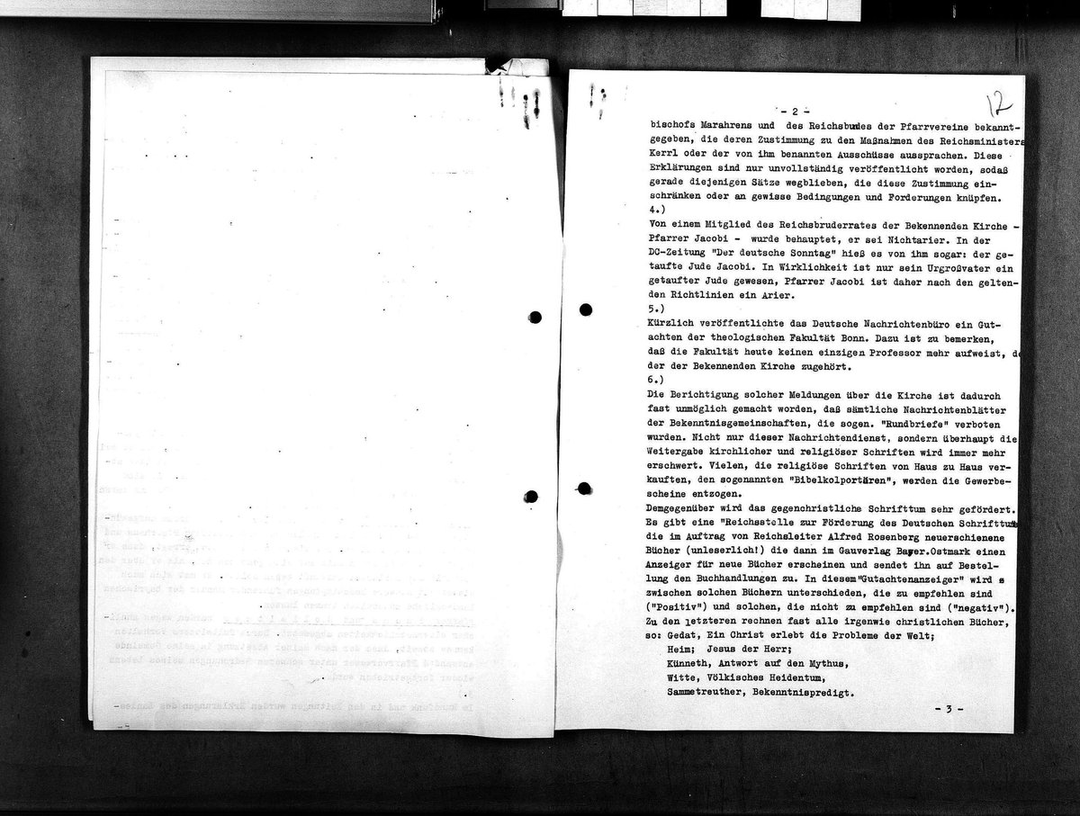 lynchie3000's tweet photo. Measures against denominational magazines (BArch NS 15/697, p. 40 onwards)

6)
"the passing on of church and religious writings in general is being made increasingly difficult."

"anti-Christian literature is heavily promoted." https://t.co/EwDCUjiQJa