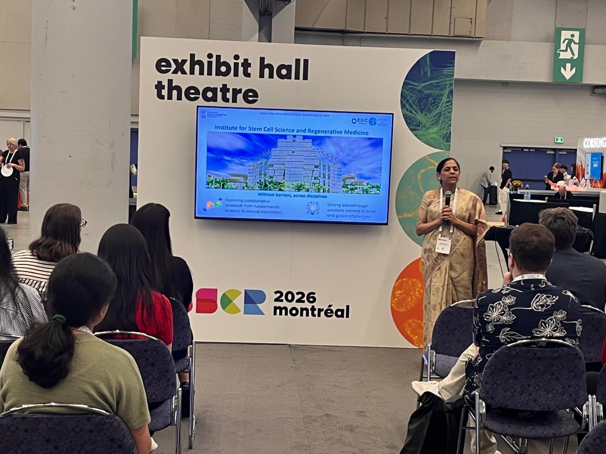 DBT_inStem's tweet photo. Looks like we've #CReATE(d) quite a buzz at #ISSCR2026! 🧬

Our Career Exploration Talk received an enthusiastic response, with students and early-career researchers eager to learn about the exciting science, collaborative research environment, and career opportunities at BRIC-inStem.

One comment we've heard time and again over the past few days: "Everyone is talking about BRIC-inStem!" From our scientific presentations and engaging discussions at Booth #1006 to interactions with researchers from around the world, it's been wonderful to see such excitement about the science happening at BRIC-inStem.

Thank you to everyone who has stopped by—we've loved the conversations, and we look forward to many more!

#ISSCR2026 #StemCells #CReATE #ScienceCareers #RegenerativeMedicine

@InamdarManeesha @DPalakodeti @mbhavana10 

@ISSCR @BricDbt @DBTIndia