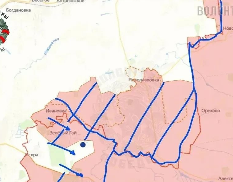 Playfra0's tweet photo. Russian source https://t.co/G44ewp2Rek writes about operational information, the front, and specifically about Russian lies at the higher and lower levels.

Kherson—mostly quiet, still threat of a Ukrainian landing on the Kinburn spit.

Stepnohirsk—Ukrainian advancements somewhat slowed down; the Russians weren't able to recapture lost positions. Now they're conducting small attacks to pin Ukrainian forces.

Huljajpole—the Russians are preparing to restart offensive operations soon, likely regrouping now.

Oleksandrivka—the areas in blue in their picture (#1) are under Ukrainian control according to their information from the field. 

Novopavlivka—the areas in blue in their picture (#2) are under Ukrainian control according to their information from the field.

Dobropillia—the areas in blue in their picture (#3) are under Ukrainian control according to their information from the field.

Lyman—the city is likely not captured by the Russians

Kupyansk - Russians pressure but don't control any part of the city. Some infiltrators enter without success in consolidating.

In conclusion, just another proof of how stupidly false Russian lies can be.
And as always, more proof of why never to believe flags.