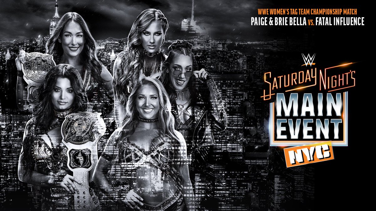WWEUK's tweet photo. 1️⃣ WEEK UNTIL #SNME! 🔥 

👊 @CodyRhodes &amp; @CMPunk vs. @Gunther_AUT &amp; @SamiZayn 

👊 @DanhausenAD vs. @jd_mcdonagh 

🏆 Paige &amp; Brie Bella vs. Fatal Influence for the WWE Women’s Tag Team Titles 

▶️ July 18th night, 1 AM on WWE’s YouTube. https://t.co/rN8xBR54LP