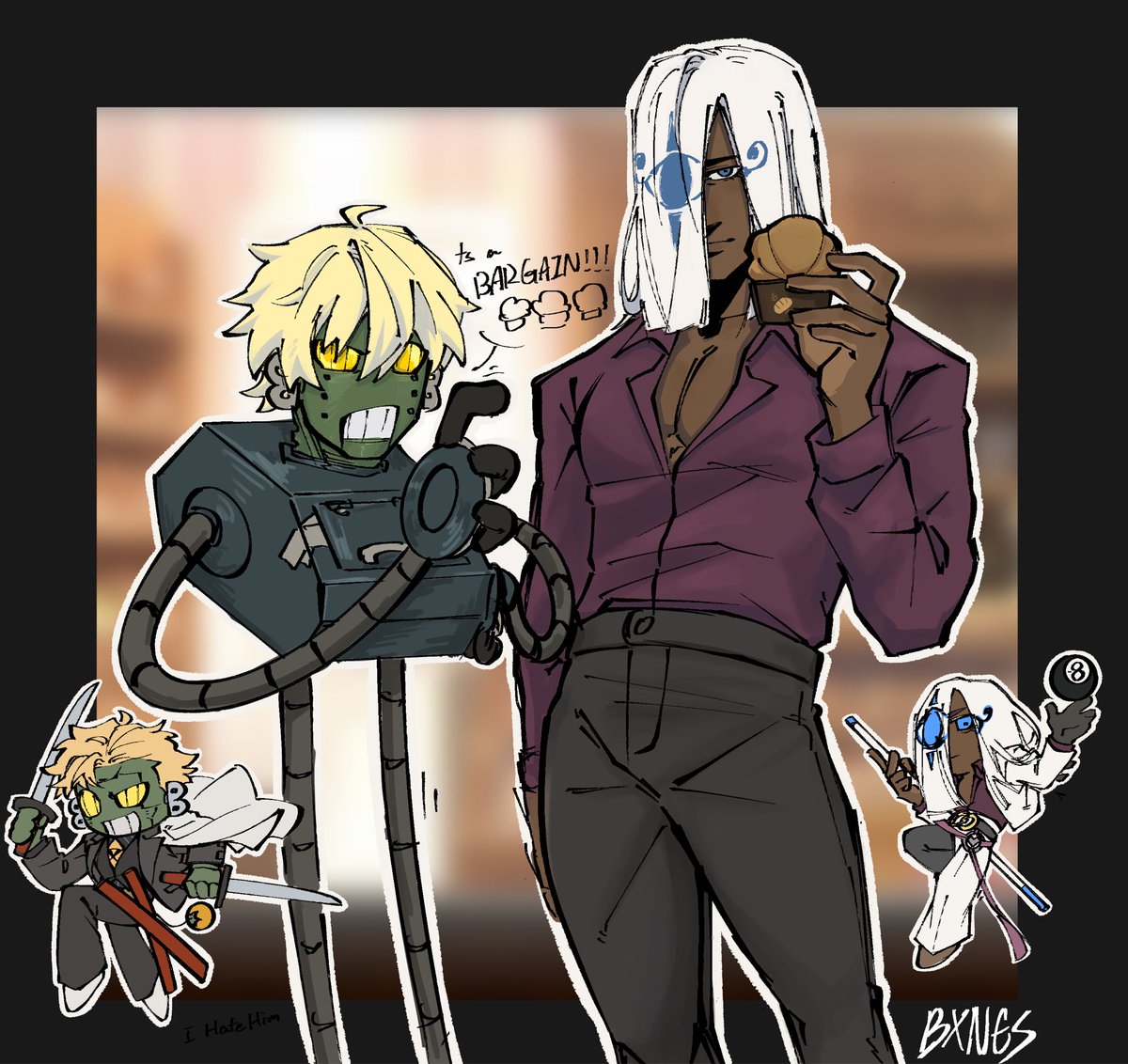 untimelybones's tweet photo. some robovenom doodles with johnny n faust bugs #ggst https://t.co/9BEyN2gCLP