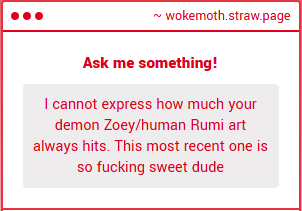 Woke_moth's tweet photo. enough of crazy demon sex, i want them soft now >:3 https://t.co/9lPutmq6FP