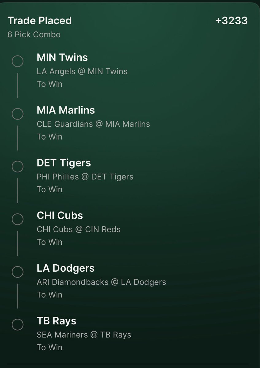 PlatLocks's tweet photo. MLB Moneyline Plays of the Day 7/11 🔒 

-Twins ML
-Marlins ML
-Tigers ML
-Cubs ML
-Dodgers ML
-Rays ML

1U each / .1U on the Parlay (+3000) https://t.co/Uod7bcEKrl