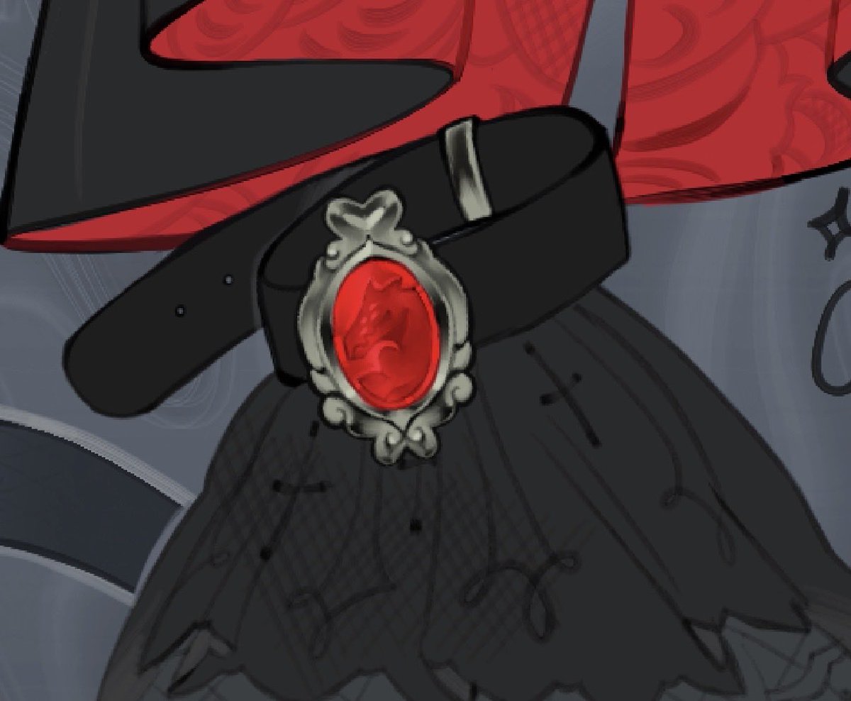 yseeart's tweet photo. Cute portrait on a gemstone on her collar https://t.co/aj3QCFtb7Q