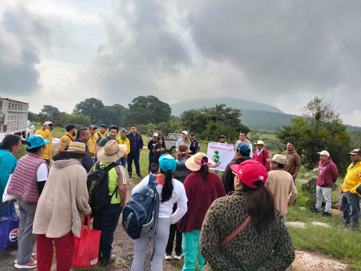 SedeaQro's tweet photo. Nos fuimos al predio “Las Tinajas” en el Ejido de Ajuchitlancito para plantar 500 nuevos árboles. Con acciones como esta, cumplimos con el compromiso del Gob. @makugo con el cuidado del medio ambiente y el futuro de nuestras familias.
 🌳 #AquíContigo https://t.co/CqzLlVz8br
