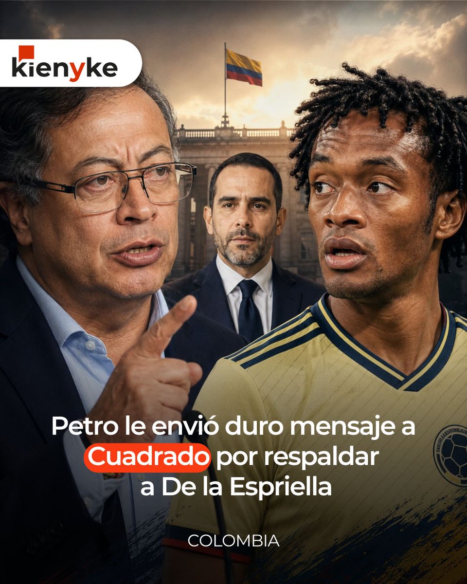 kienyke's tweet photo. #Colombia l El presidente Gustavo Petro reaccionó al respaldo de Juan Guillermo Cuadrado al mandatario electo y le envió un mensaje en el que recordó el asesinato de su padre y cuestionó su apoyo político. La publicación desató un intenso debate en redes sociales. https://t.co/deA4WuMspW