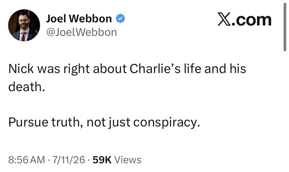 realmikolson's tweet photo. Says the guy who’s done little else but pursue conspiracy for clicks https://t.co/icQ4kZBaxR