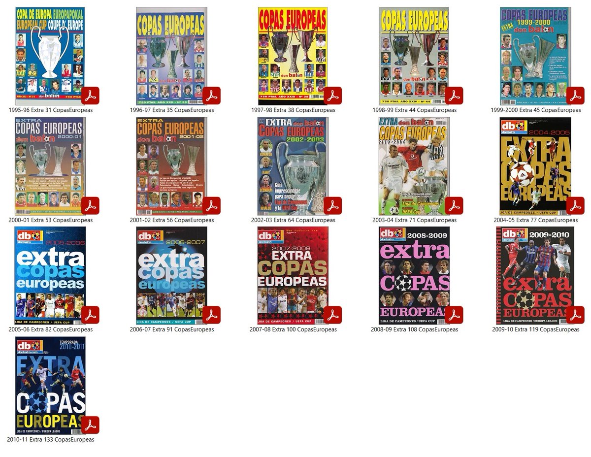 albertocosin_'s tweet photo. Después de varias semanas ya he digitalizado (formato PDF) de mis revistas en papel todos los Extras Copas Europeas de Don Balón. https://t.co/DP48d8V1lq