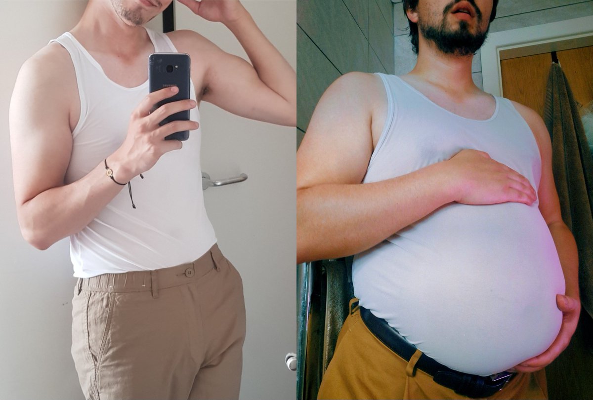 Jawtin3's tweet photo. Oh I've gotten *big* ๐๐
#feedee #feedism #weightgain #gettingfatter #fittofat #belly #fat #beforeandafter #gainer #feedme https://t.co/fLbiS7uLct