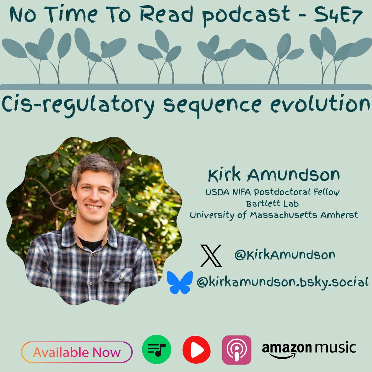 aribidopsis's tweet photo. Latest episode of #No_Time_To_Read podcast! 

It was a wonderful discussion with @KirkAmundson Kirk about his recent @ScienceMagazine article. 

Podcast: https://t.co/kNBr8zQL45 
Article: https://t.co/WsIbYB0XaX https://t.co/xNBe1s6rdY
