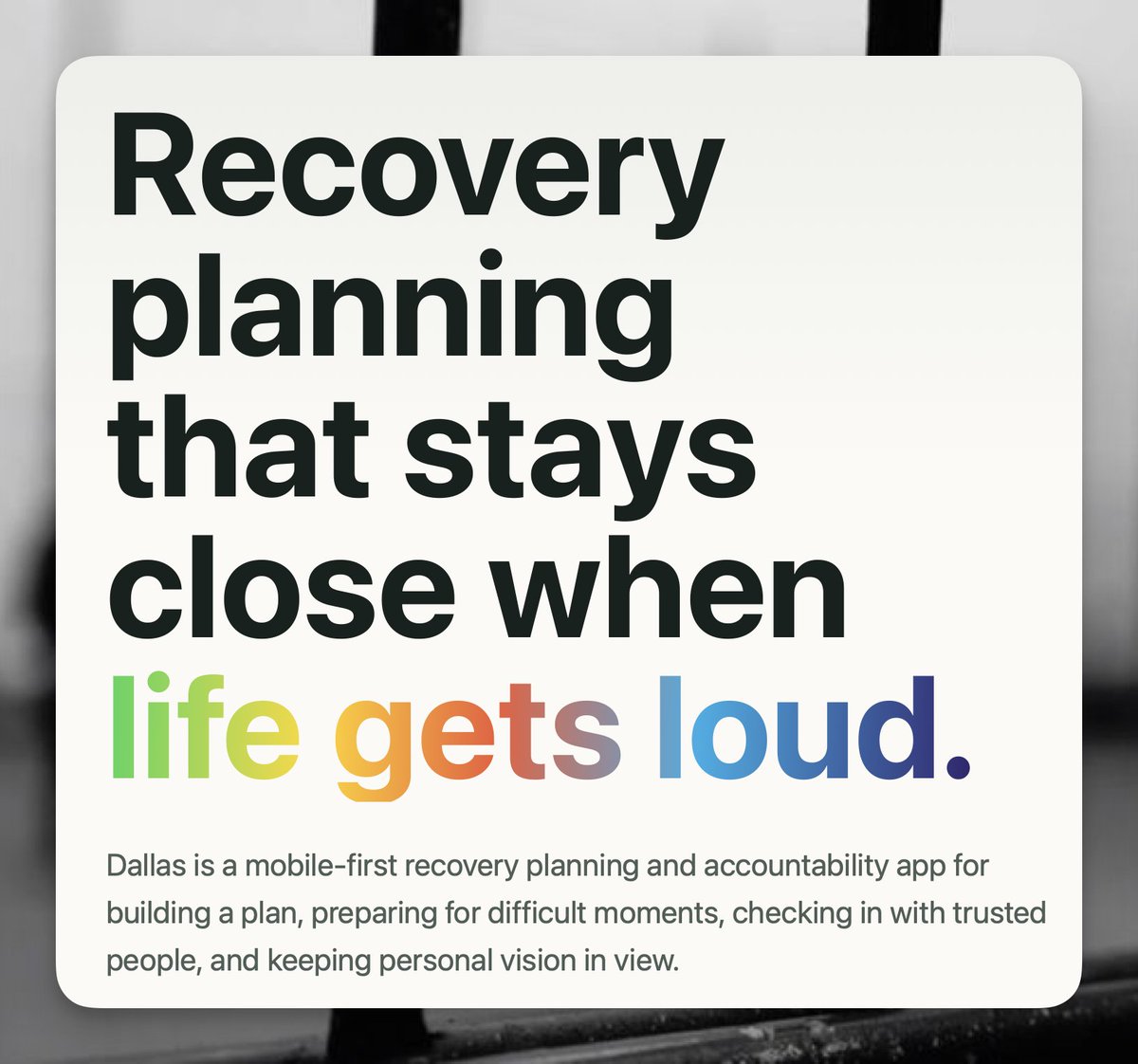 janduplessis's tweet photo. I’m working on a new iOS app, codenamed Dallas, designed to support gay men navigating recovery from chemsex. 🏳️‍🌈✨
I’m looking for beta testers to help shape this tool. If you’re interested in being part of the journey, my DMs are open. Please RT to help me find the right people! https://t.co/UtFOpmRifp