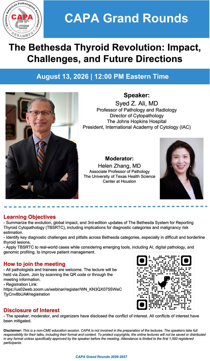 Chinese American Pathologists Association tweet media