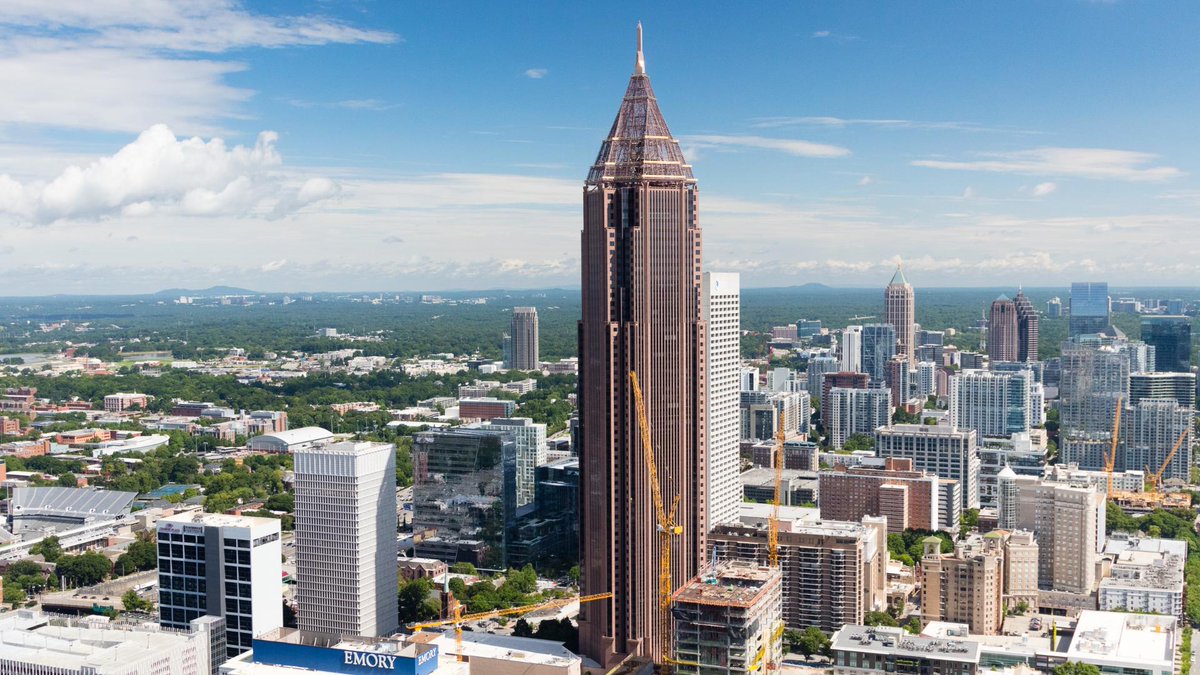 MidtownATL's tweet photo. Atlanta's tallest skyscraper might finally give the city the view it deserves. CP Group's Chris Eachus confirmed they are actively working on a public observation deck at Bank of America Plaza. 🏙️✨
Read the @11Alive article here: https://t.co/NLUUtA1AQz https://t.co/1rWJ0d6bWN