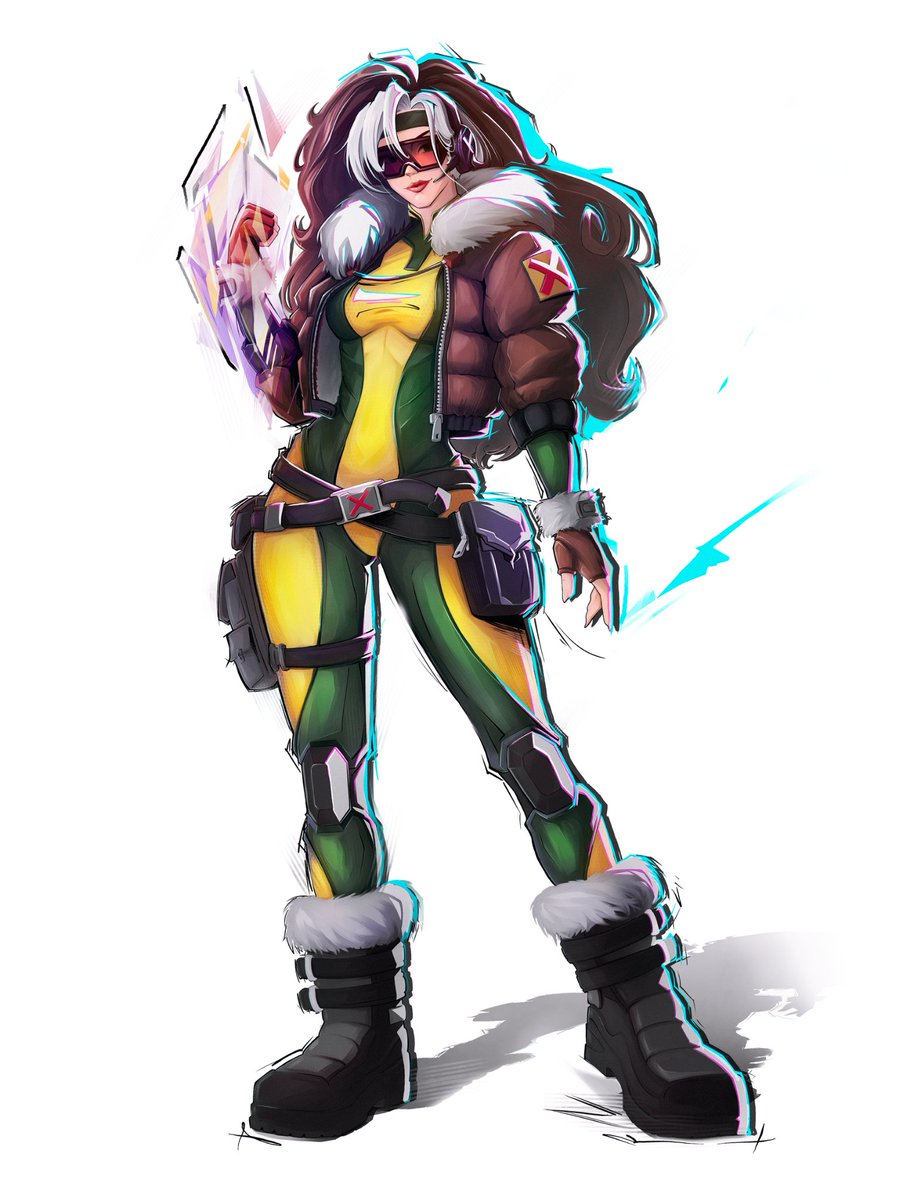 Seyakei's tweet photo. finally finished my take on Rogue! the jacket may have gotten a little out of hand, but she deserved it.. 

#Rogue #XMen #XMenFanart #marvelrivalsㅤㅤ https://t.co/Trb0059oc9