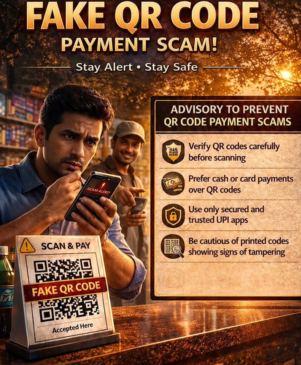 JiganiPS's tweet photo. Fake QR Codes https://t.co/VVRrDpj5JP